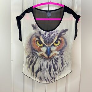 Wet Seal blouse w/Owl size x-small